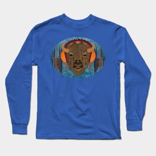 Buffalo with Headphones Long Sleeve T-Shirt